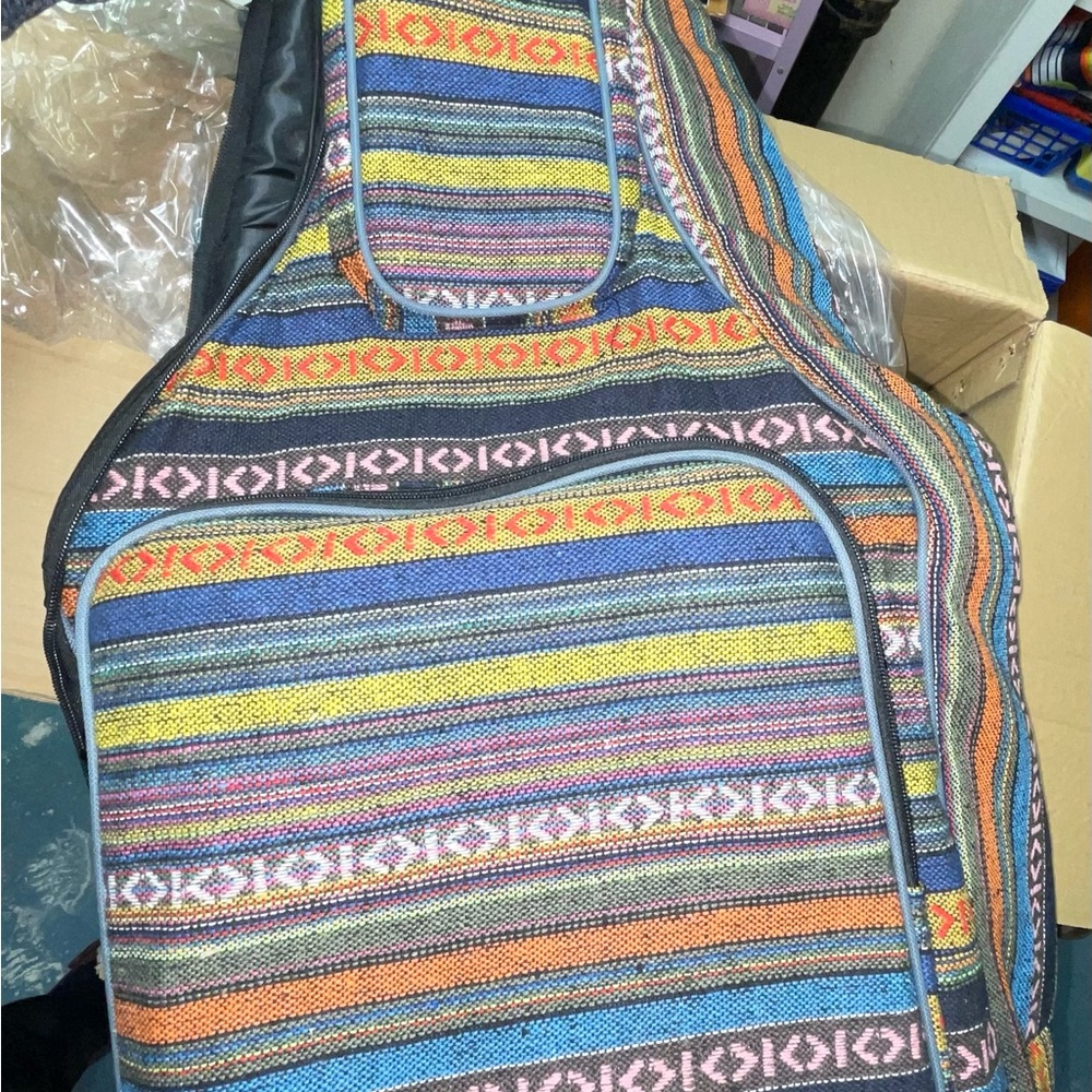 Boho Stripe Multicolor Acoustic Guitar Bag - Unbranded *Brand New* Never Used*